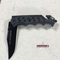 Tactical Rescue Knife ~ Black