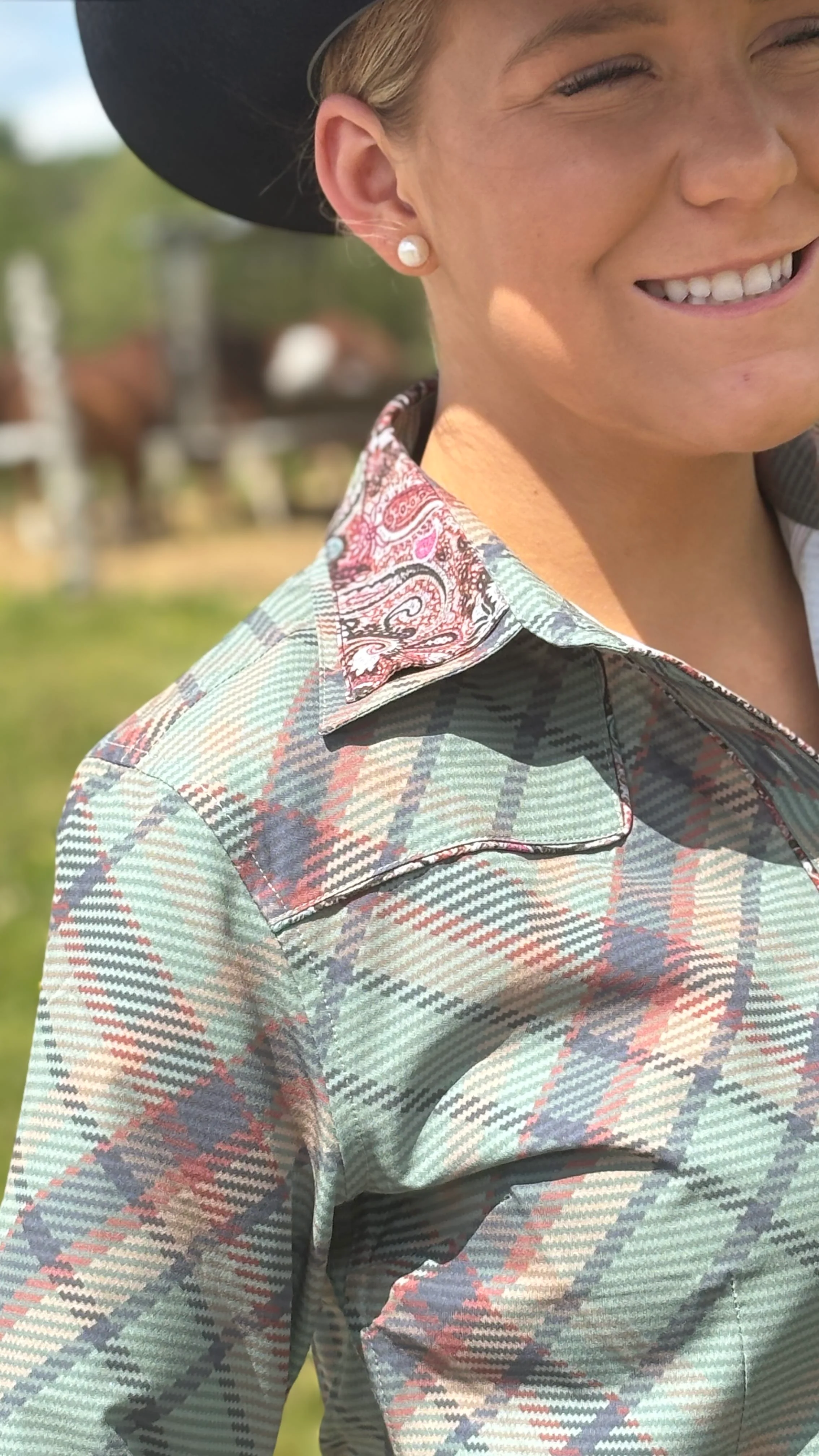 RHC Green Plaid Easy Care Button Up - Image 4
