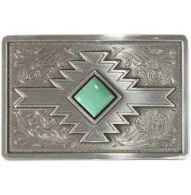 Turquoise Aztec Belt Buckle