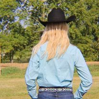 Turquoise Stripe Rough Stock Shirt - Image 2