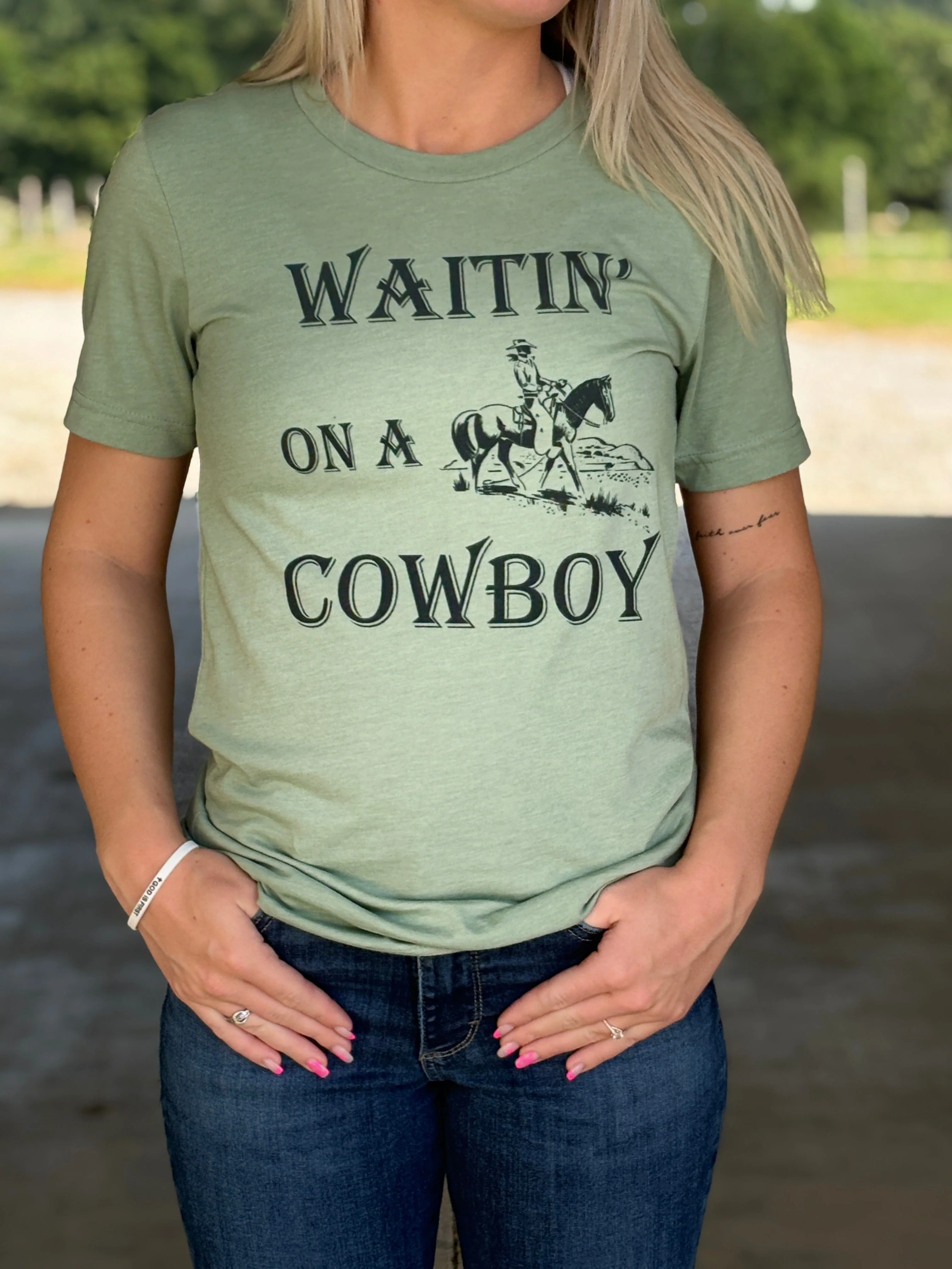 Waitin’ On A Cowboy Tee