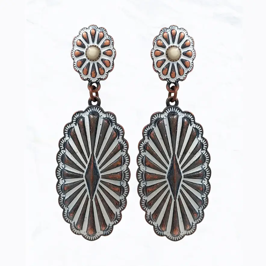 Western Copper Howlite Post Earrings