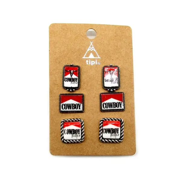Western Cowboy Killer Earring ~ 3 Piece
