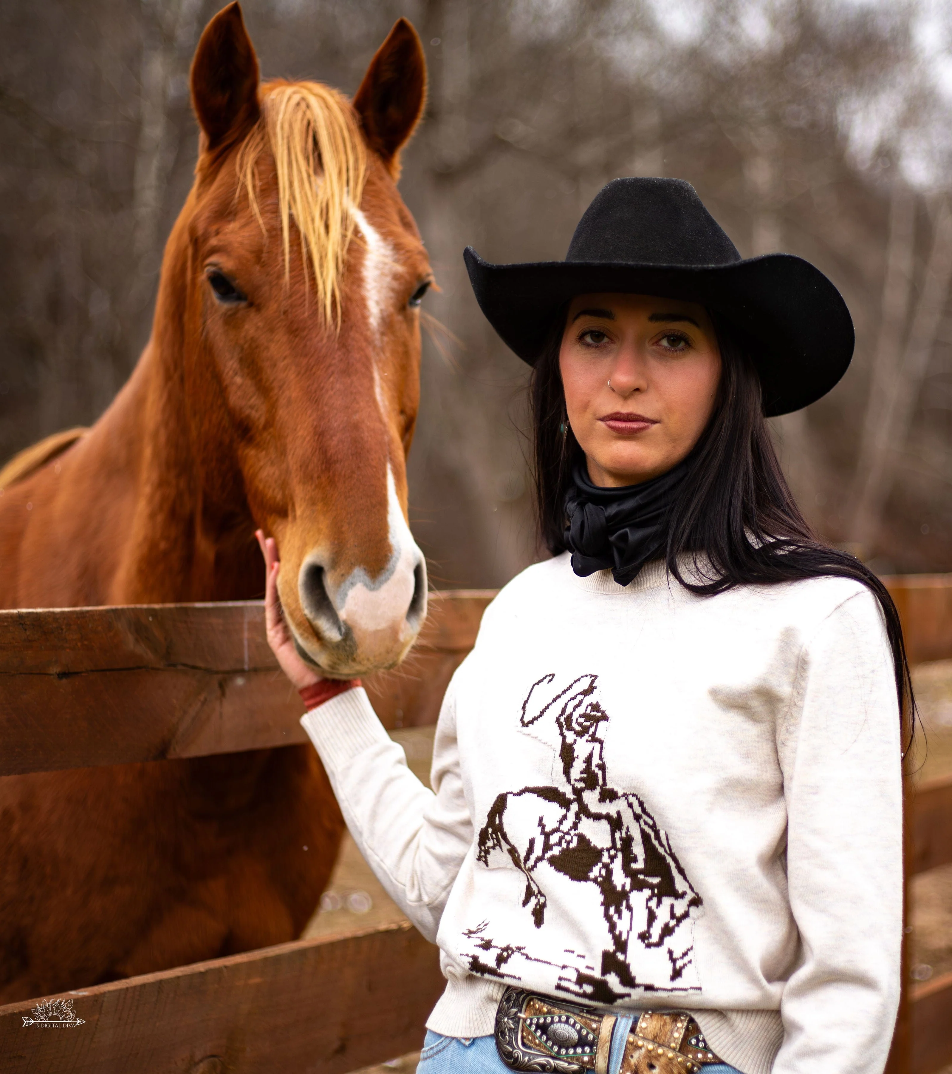 Western Cowboy Knit Sweater