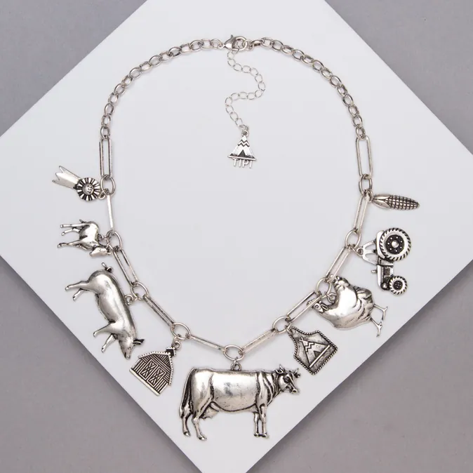 Western Farm Theme Charm Necklace - Image 2