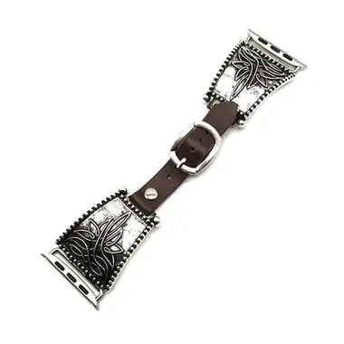Western Leather Watch Band ~ Boot Stitch