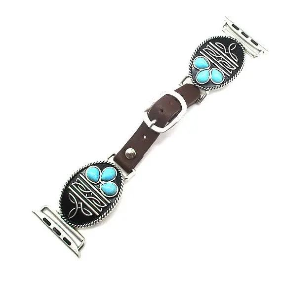 Western Leather Watch Band ~ Boot Stitch