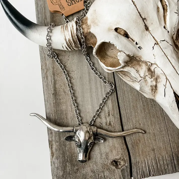 Western Necklace Longhorn Pendant