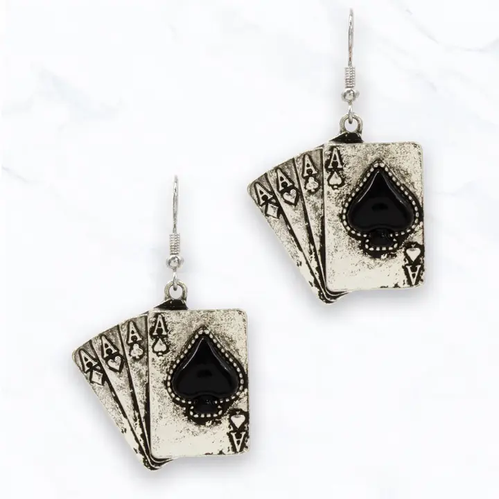 Western Playing Card Earrings - Image 2