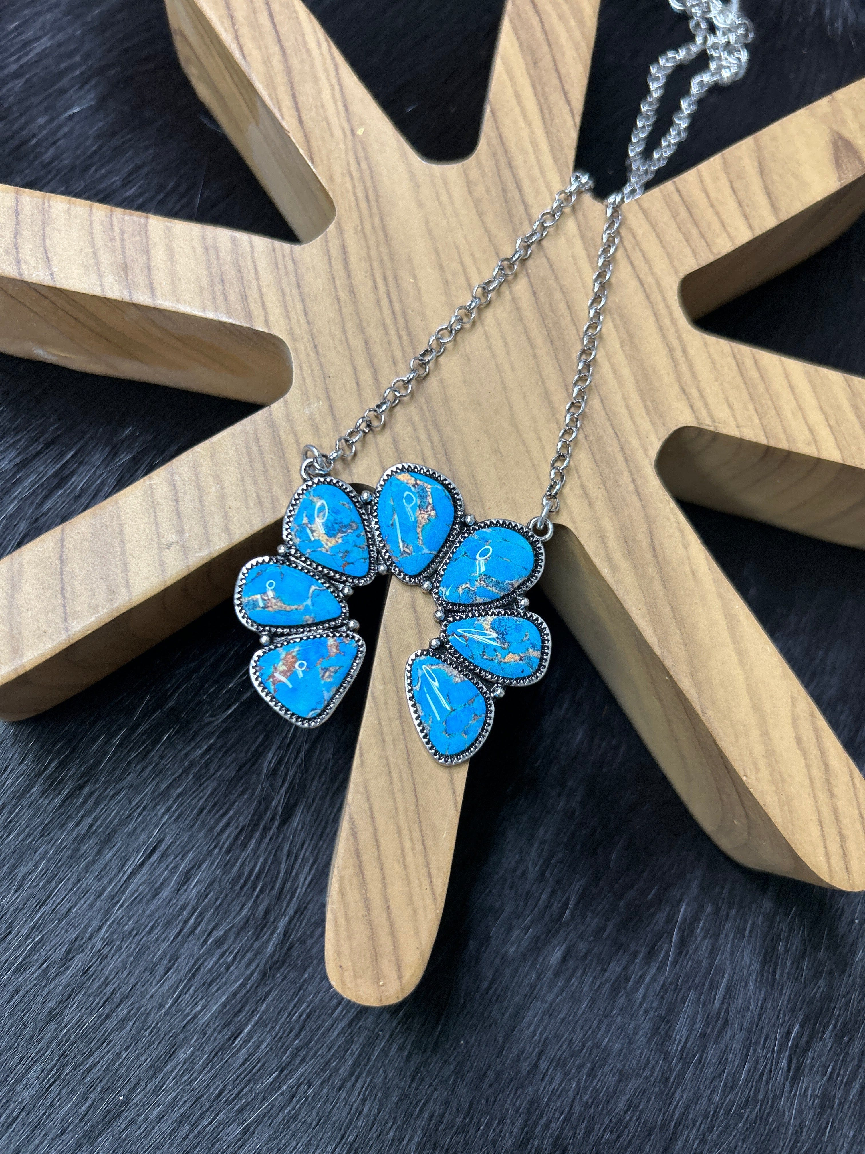 Western Print Navajo Blossom Necklace