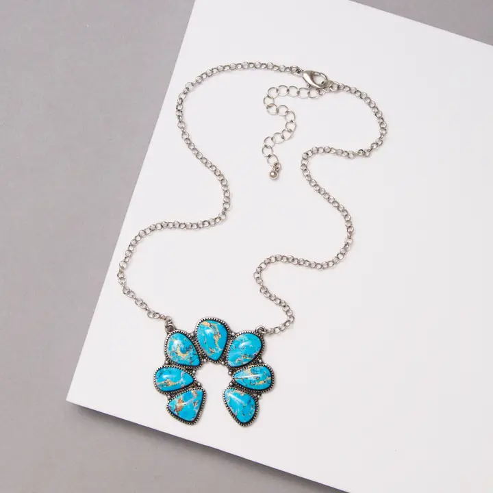 Western Print Navajo Blossom Necklace - Image 2