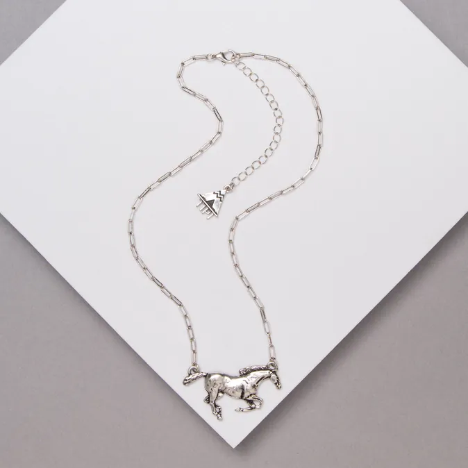 Western Running Horse Necklace - Image 2