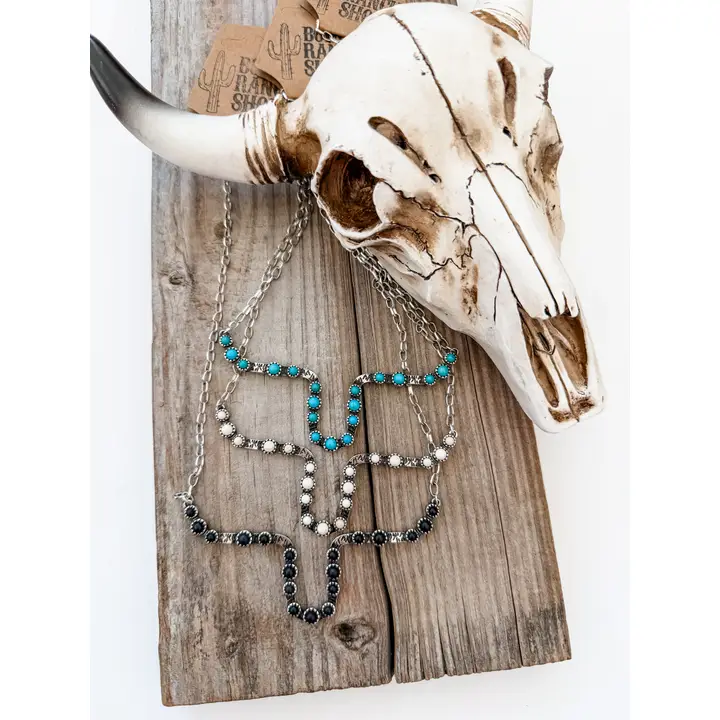 Western Steerhead Stone Necklace