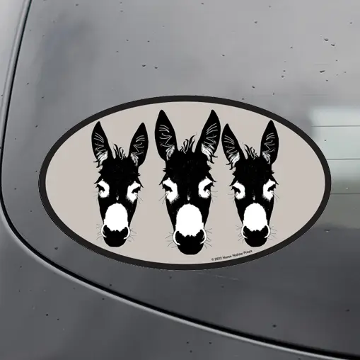 Western Sticker ~  Donkeys