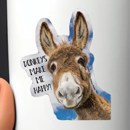 Western Sticker ~ Donkeys Make Me Happy