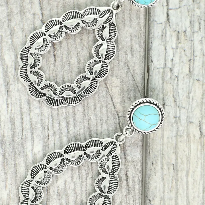 Western Tear Drop Earring