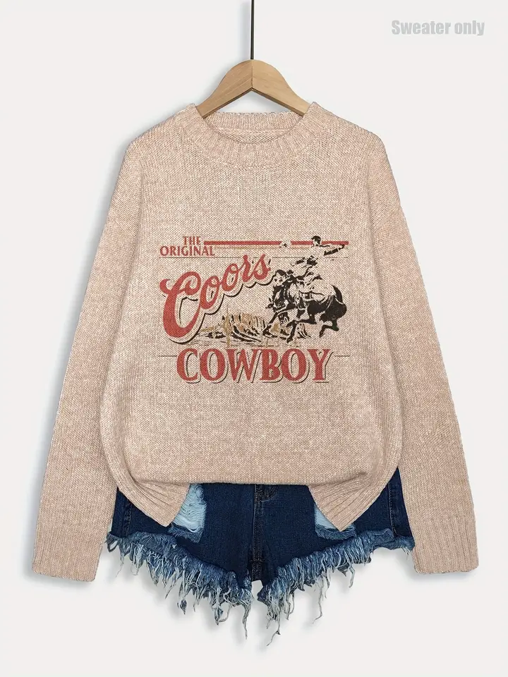 Western Vintage Coors Cowboy Sweater - Image 2
