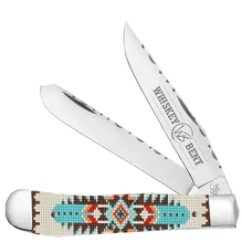Whiskey Bent Knife ~  Trapper Filework ~ Turquoise Bead