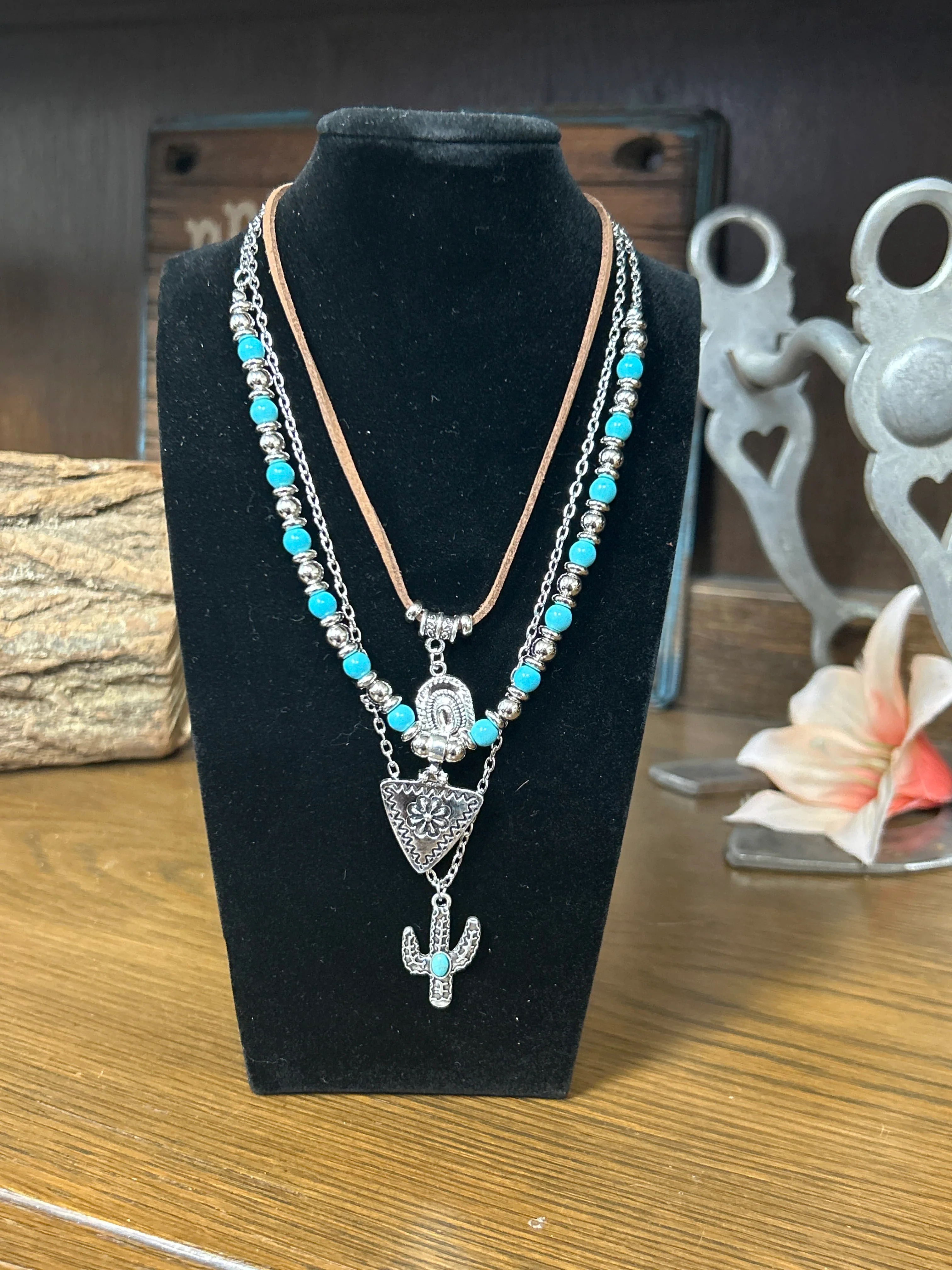 Wild West Turquoise Layered Necklace