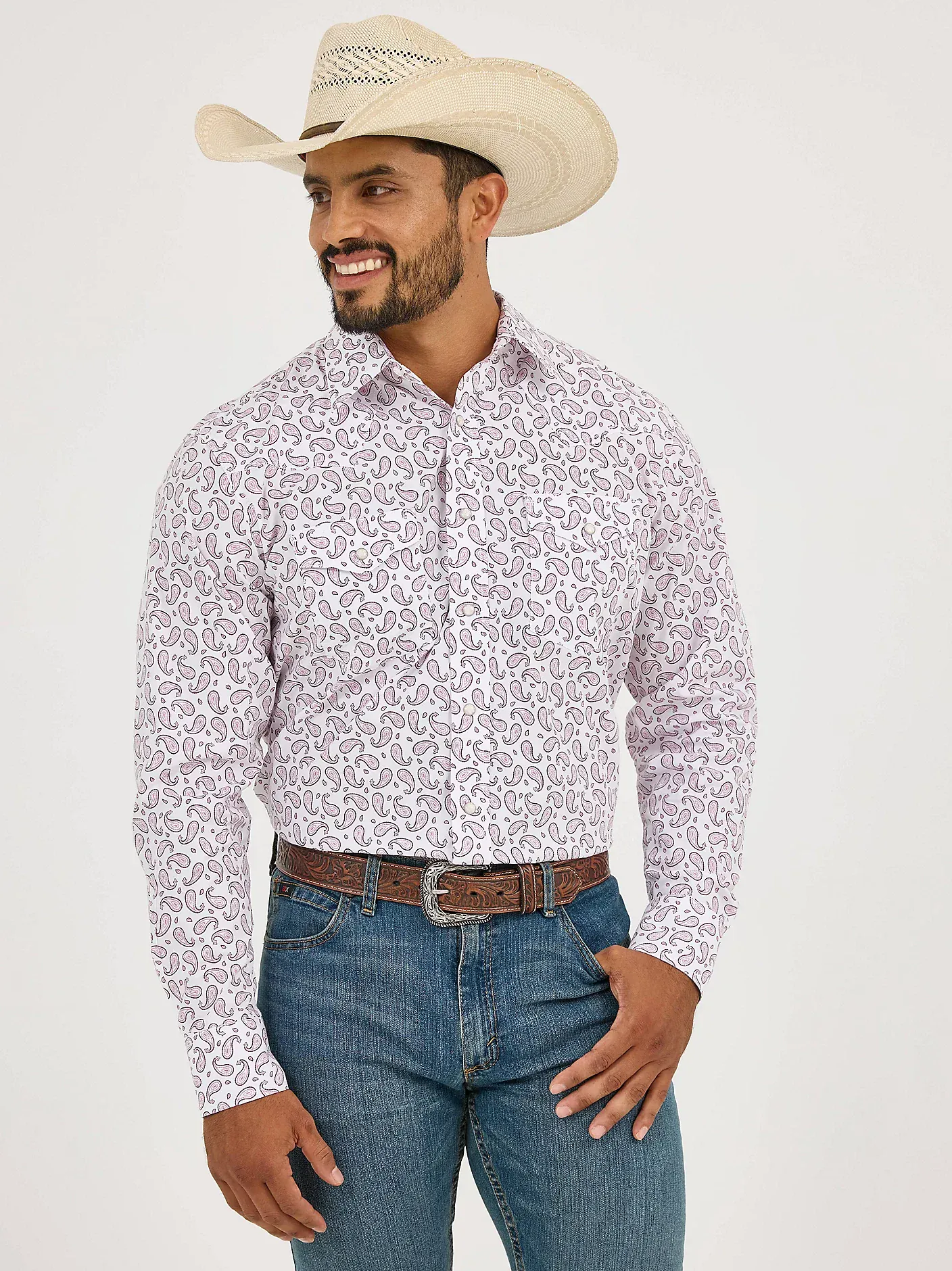 Wrangler 20X Competition Shirt ~ Pink Sangria