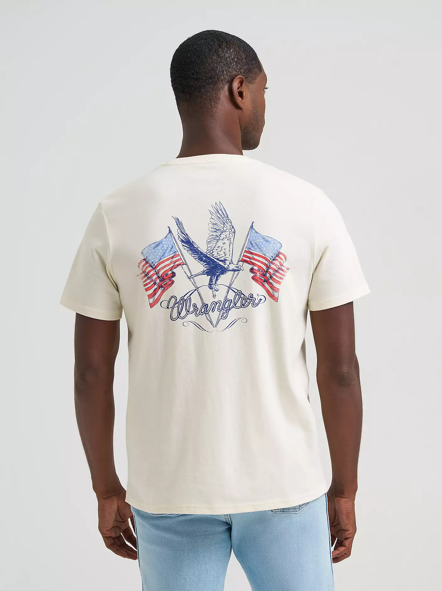 Wrangler American Flag Pole Tee