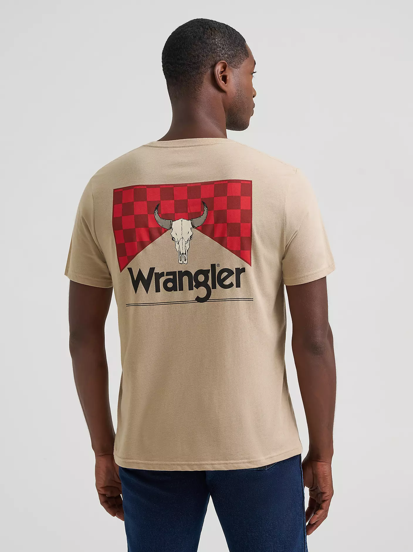 Wrangler Bull Checkerboard Tee