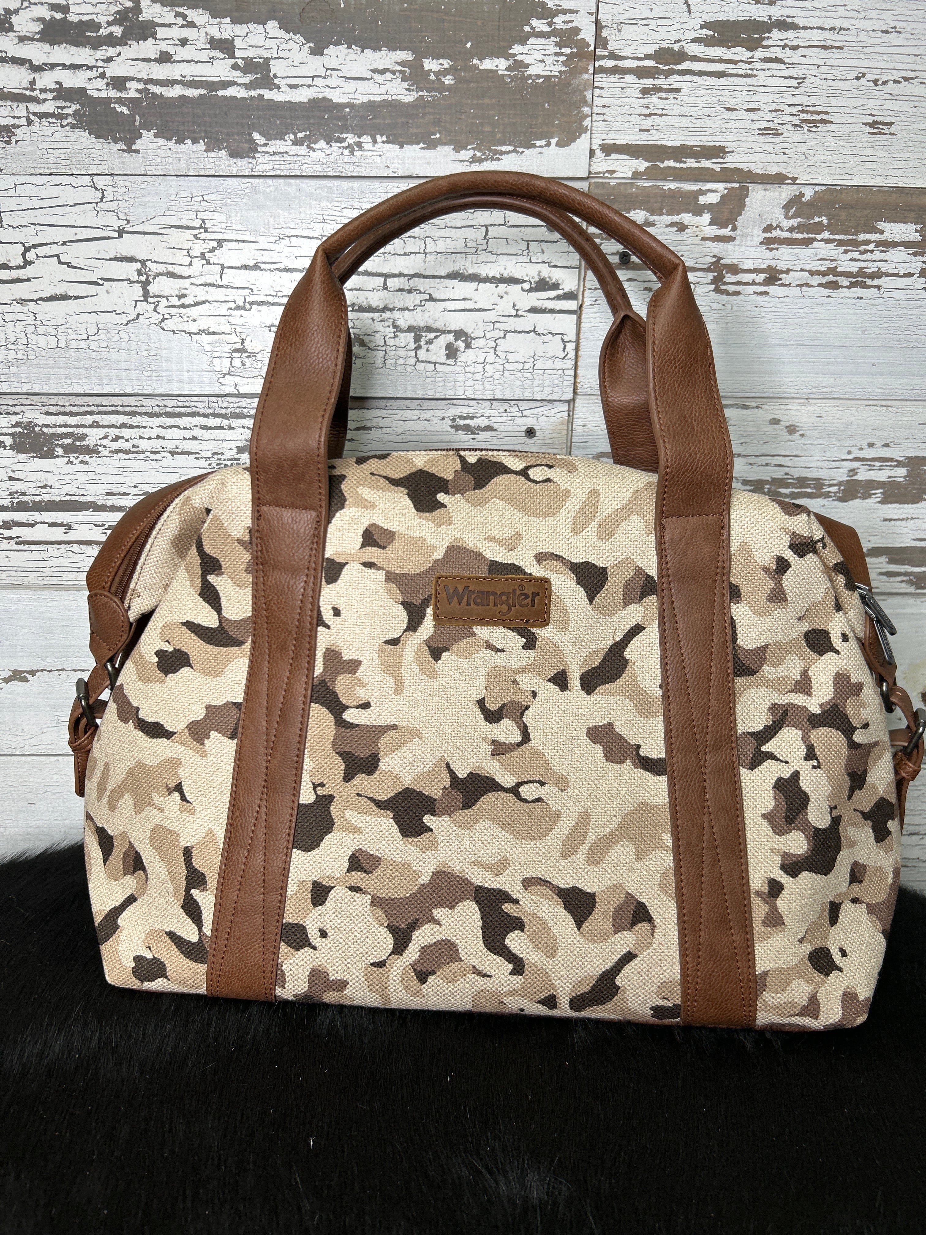 Wrangler Camo Print Collection Duffle Bag -Brown