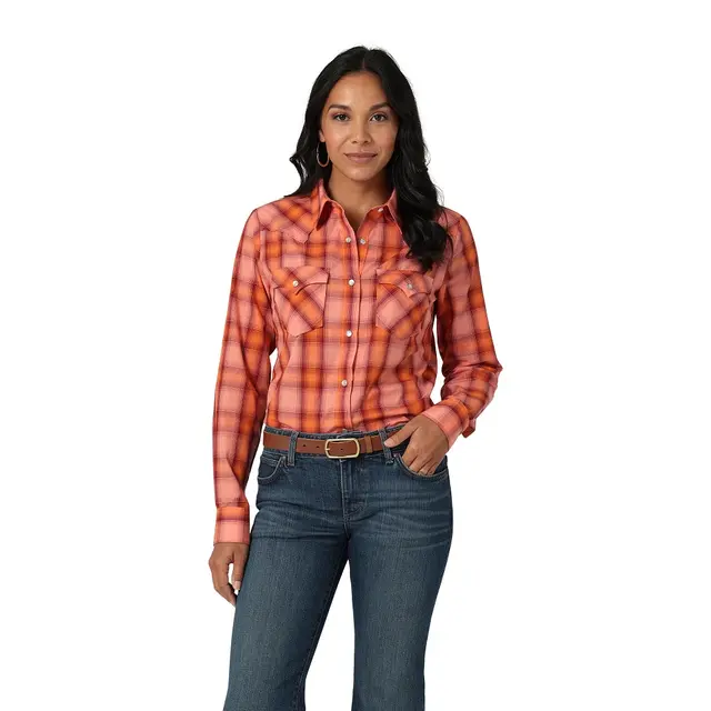 Wrangler Essential Plaid ~ Coral