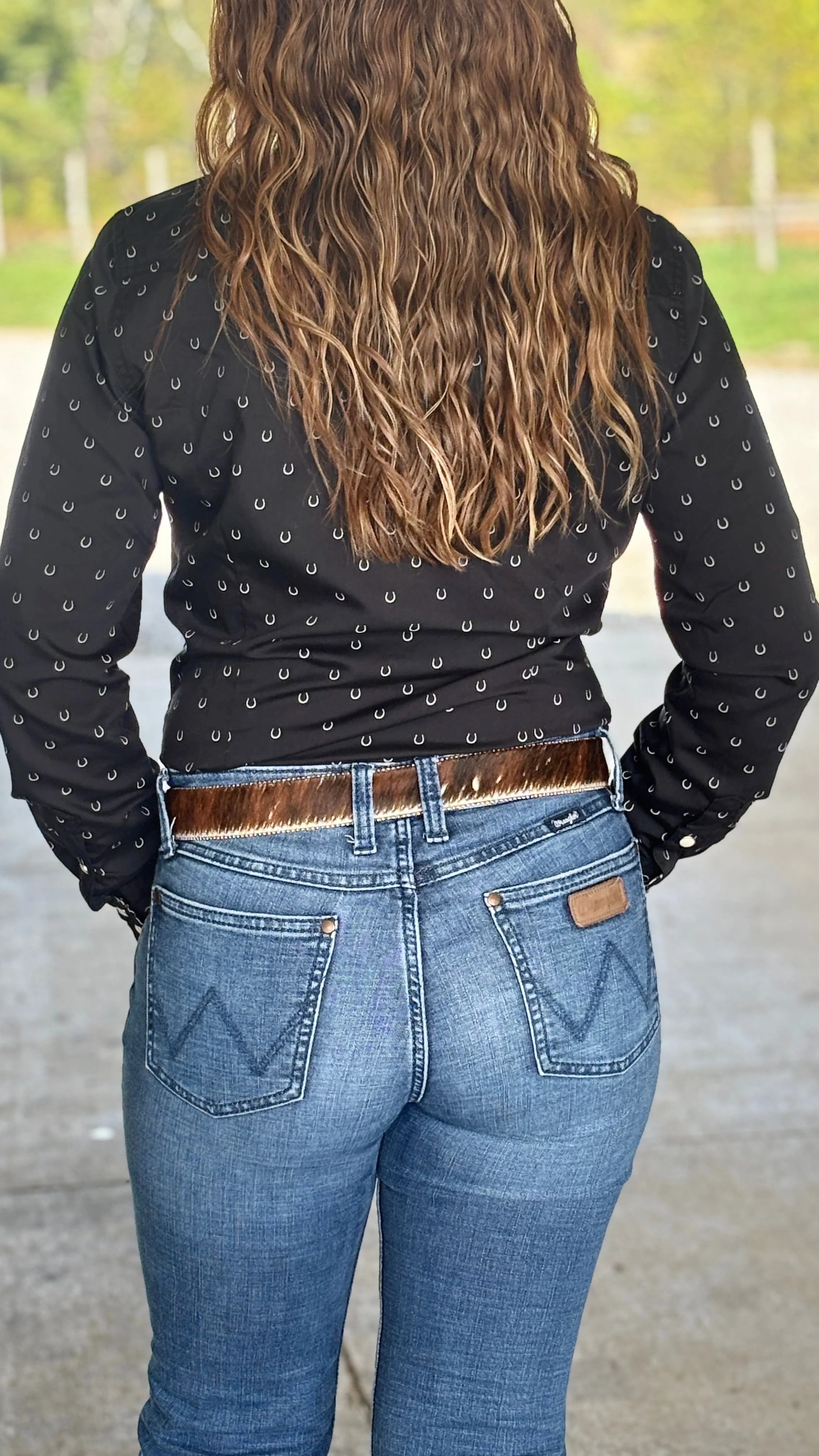 Wrangler Retro Western Snap ~ Black - Image 3