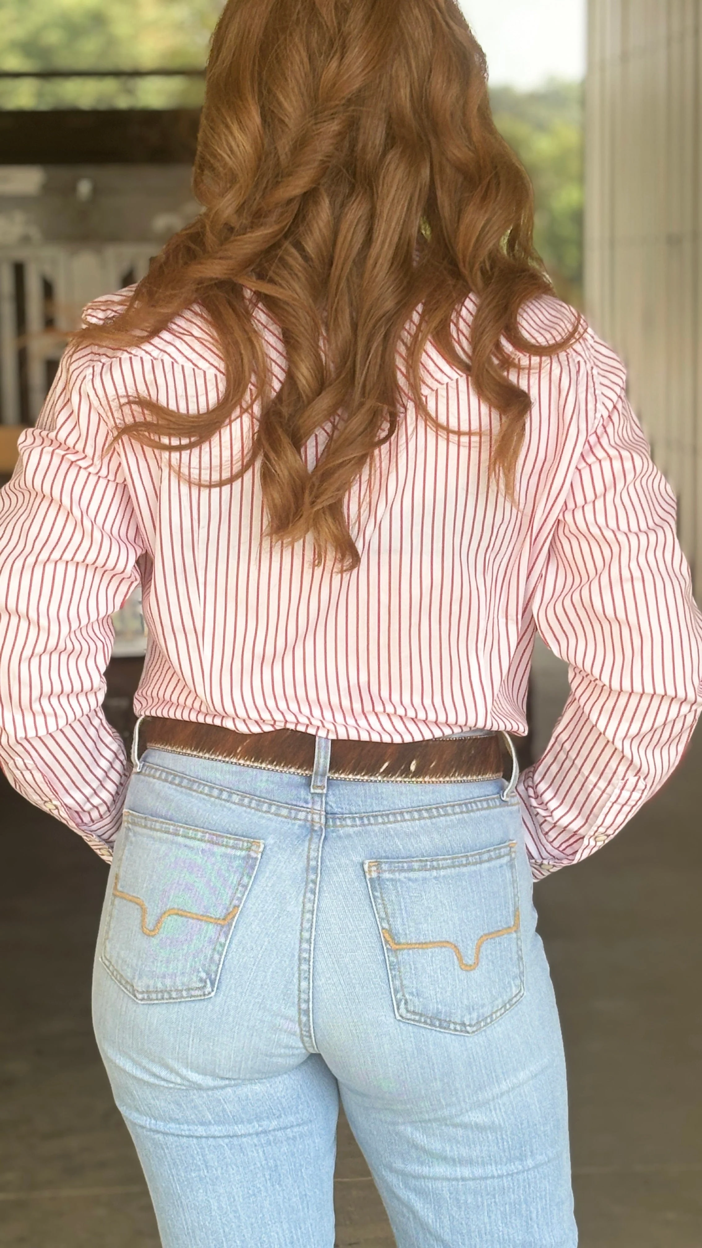 Wrangler Retro Western Snap ~ Red Stripe - Image 2