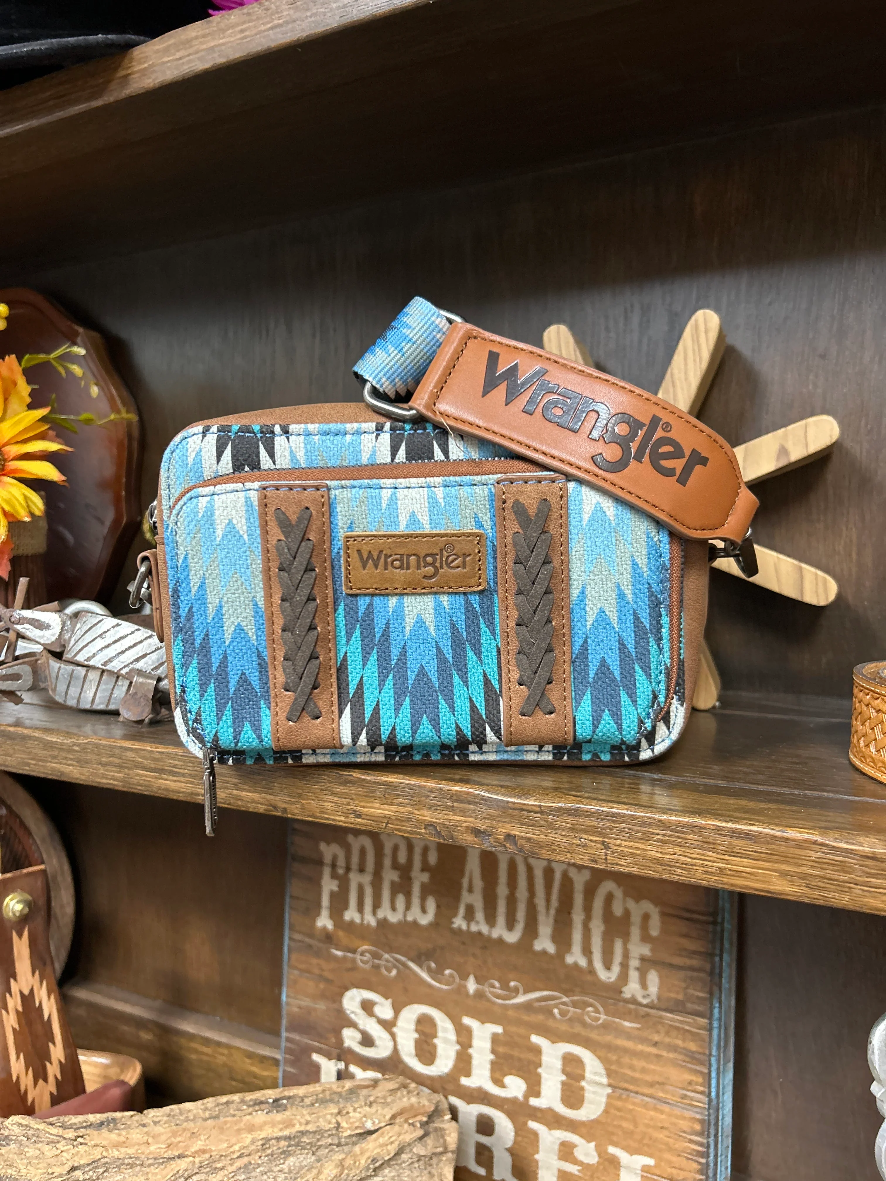 Wrangler Southwestern Dual Sided Crossbody ~ Jean