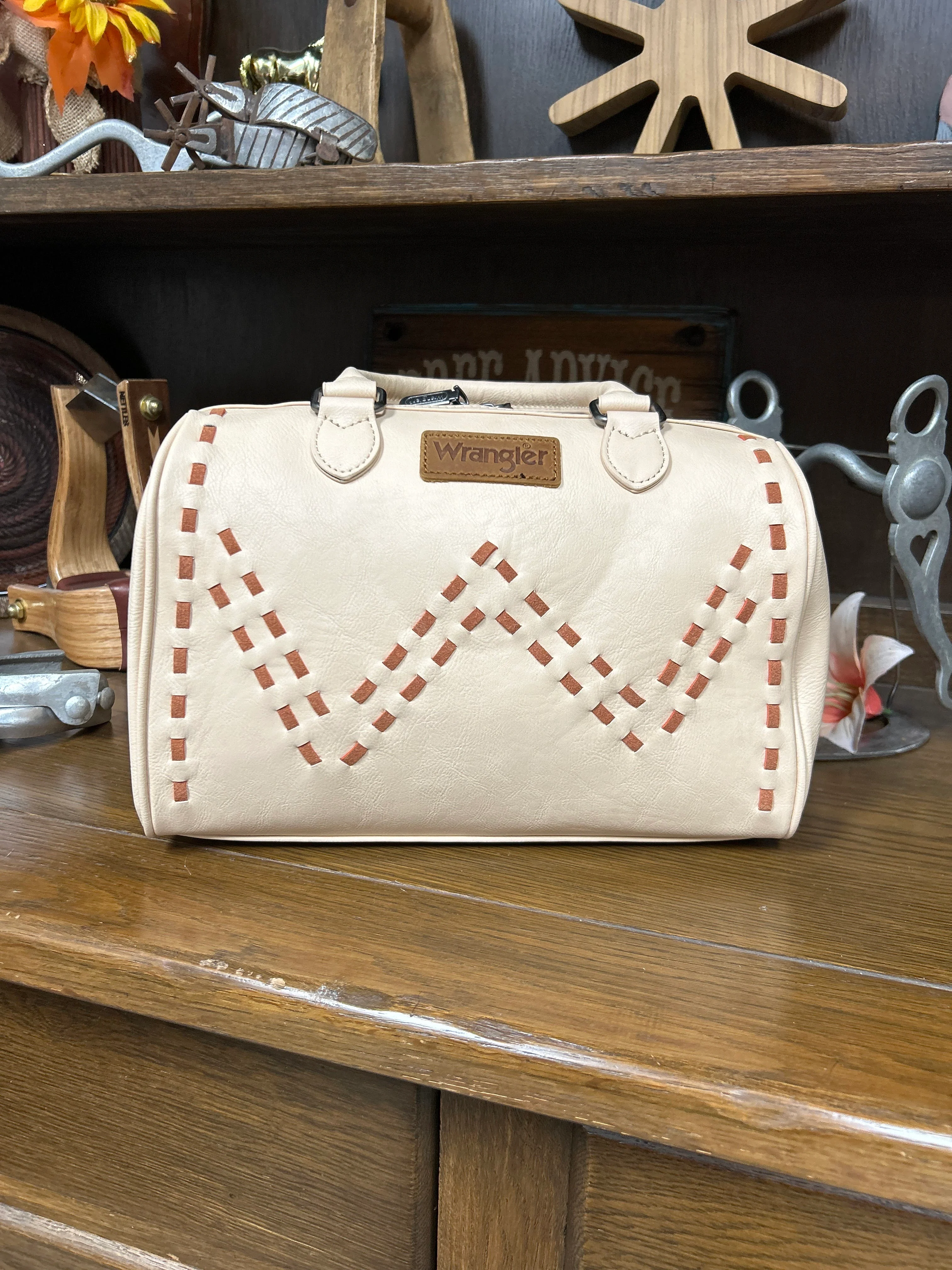 Wrangler Stitch Barrel Satchel/Crossbody - Image 2
