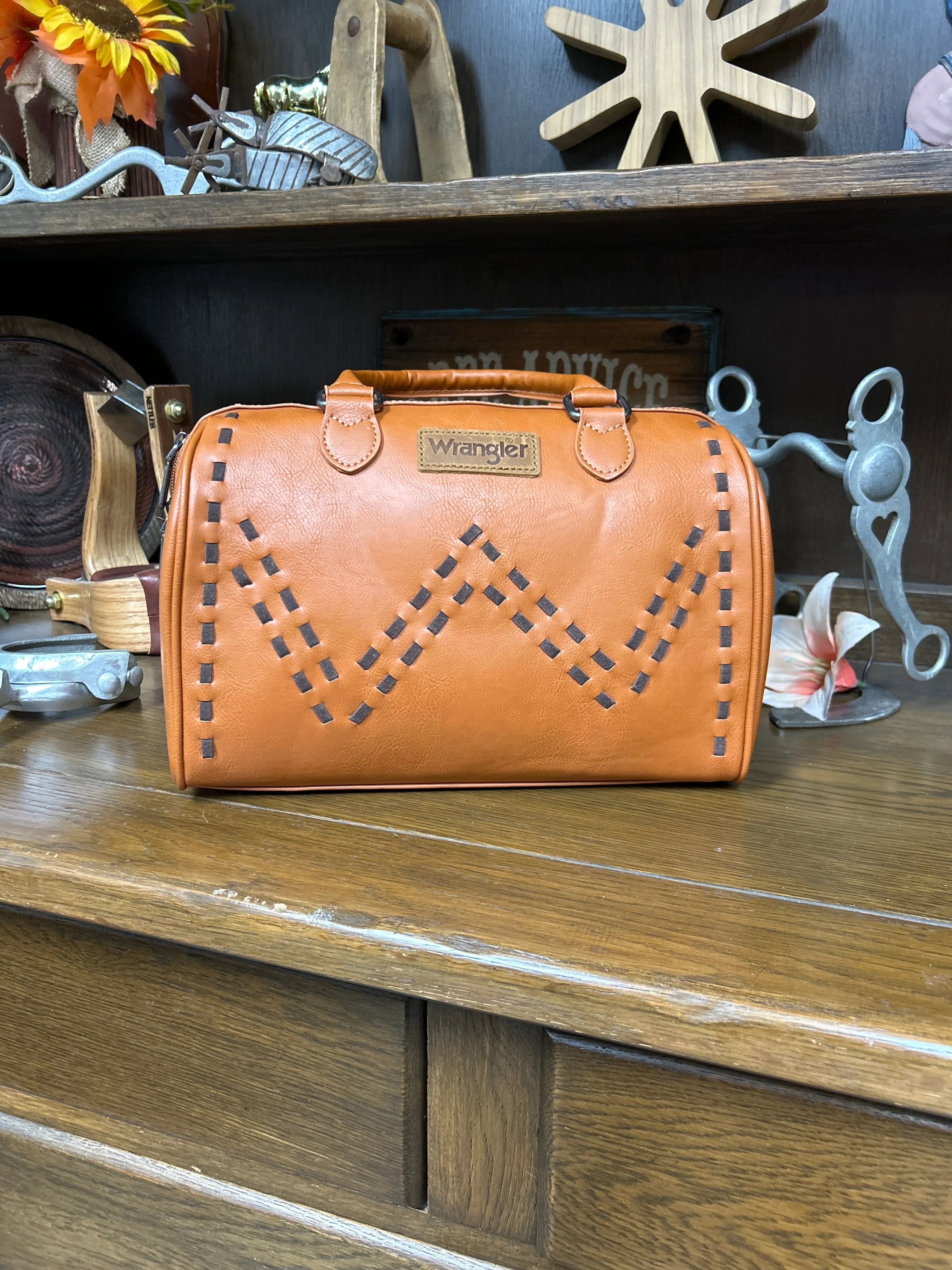 Wrangler Stitch Barrel Satchel/Crossbody - Image 3