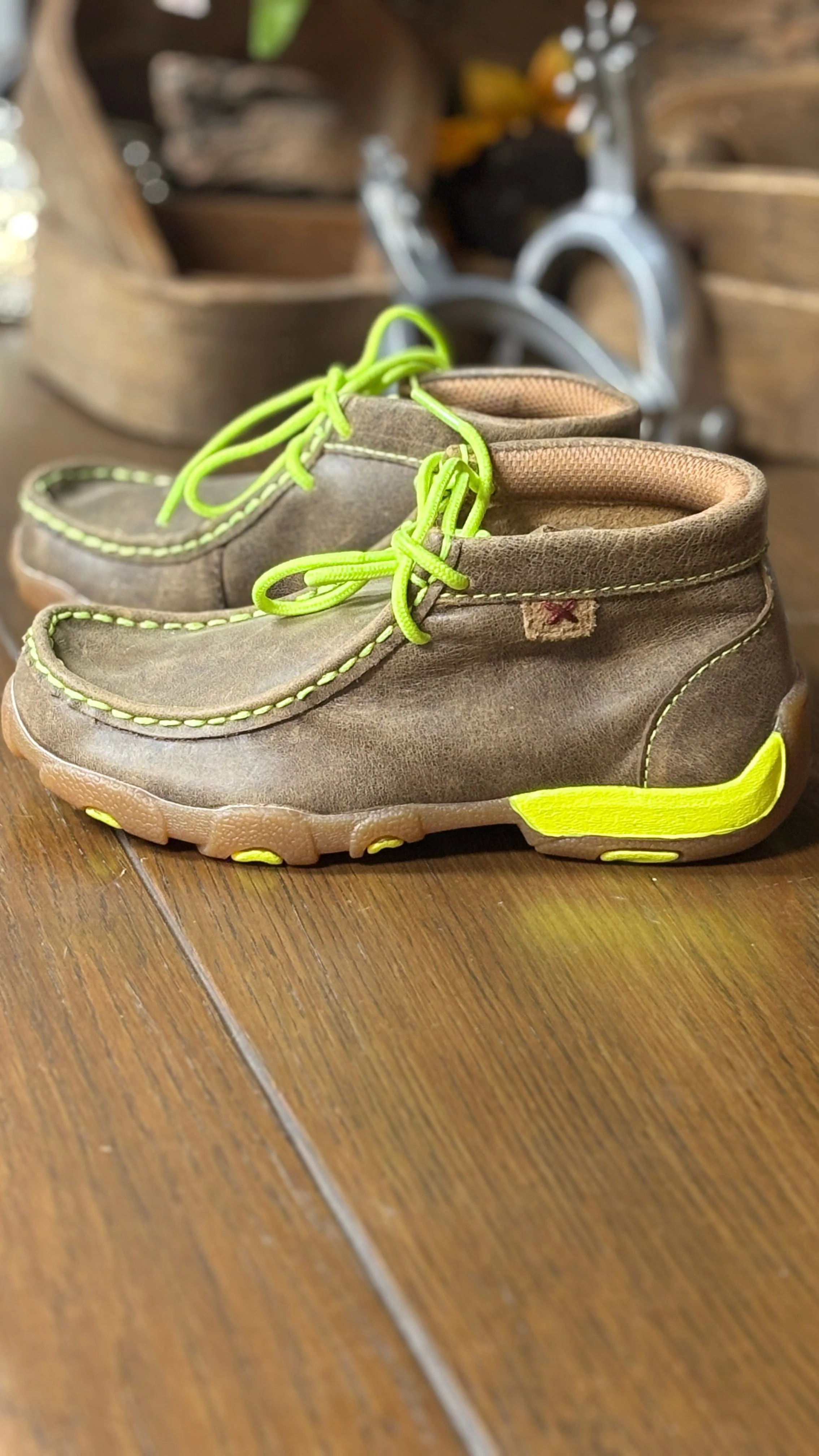 Youth Driving Moc by Twisted X ~ Neon Yellow - Image 3