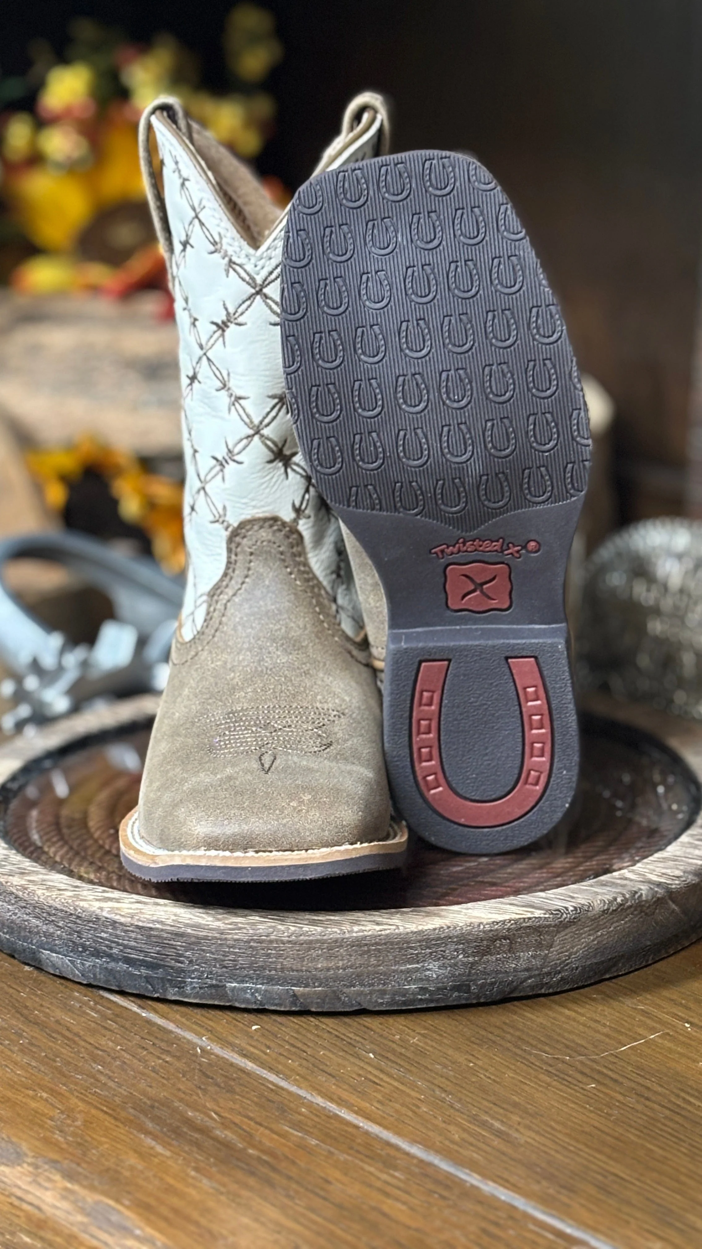 Youth Top Hand Boots by Twisted X ~ White - Image 2