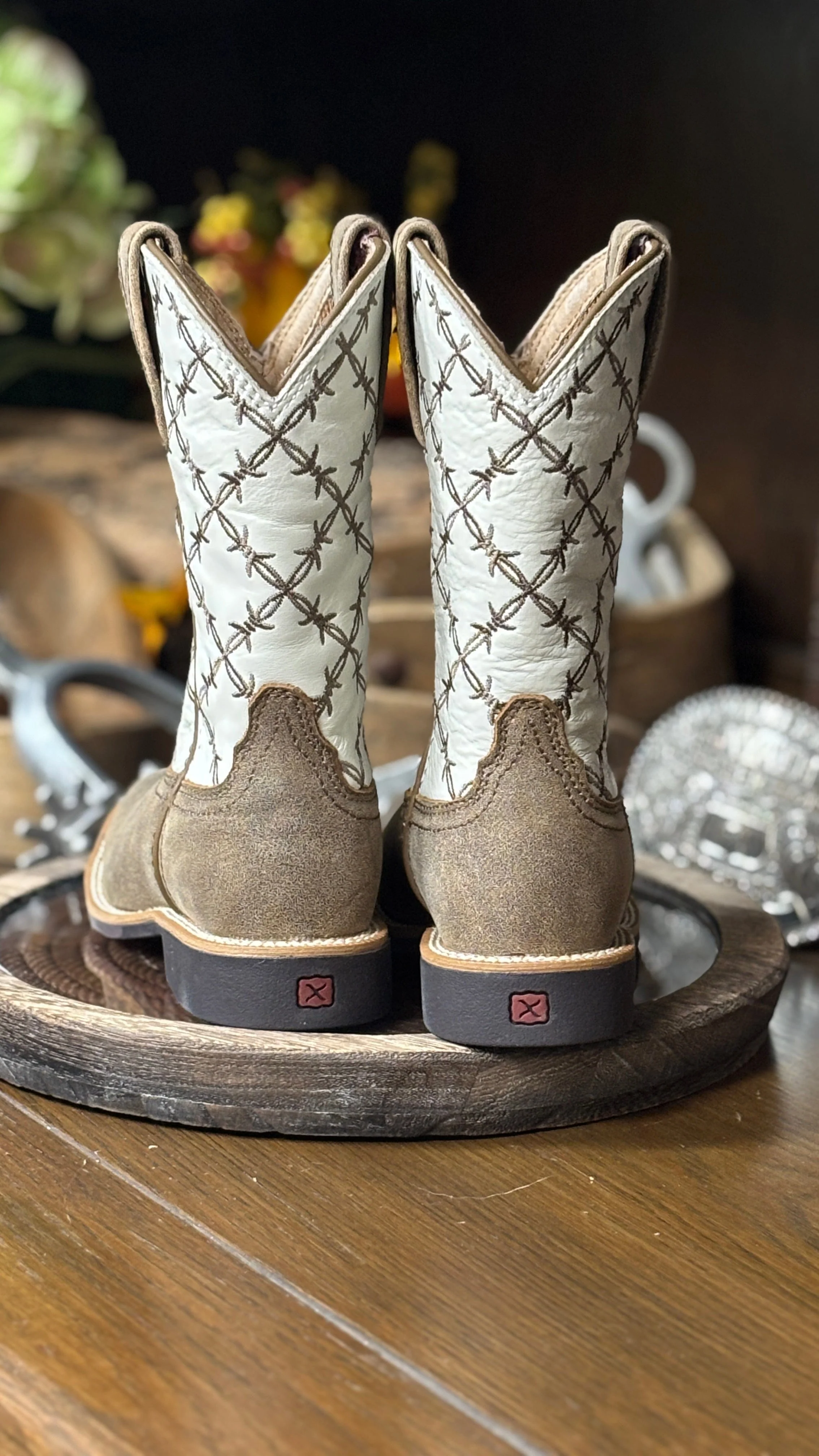 Youth Top Hand Boots by Twisted X ~ White - Image 3